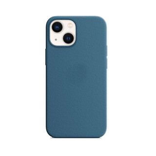 Imagen de PROTECTOR MAGSAFE SIMIL CUERO PARA IPHONE 13 MINI BLUE