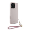 Imagen de GUESS IPHONE 16 PRO MAGSAFE GRAINED CASE WITH FLOWER CHARM WRIST STRAP AND METAL CLASSIC LOGO PINK 4039