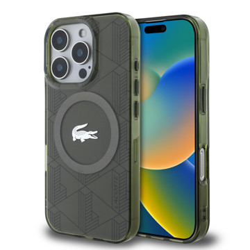 Imagen de LACOSTE IPHONE 16 PRO MAGSAFE MONOGRAM LOGO KHAKI 1184