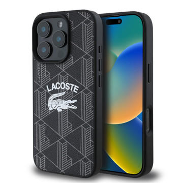 Imagen de LACOSTE IPHONE 16 PRO MAX MAGSAFE MONOGRAM VINTAGE NEGRO 0439