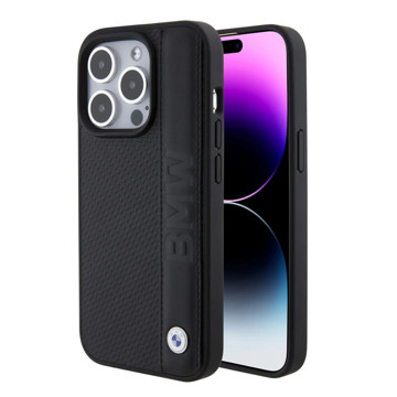 Imagen de BMW IPHONE 15 PRO MAX CUERO SINTETICO METAL LOGO 2810