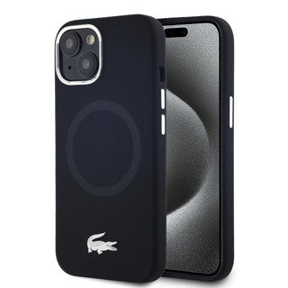 Imagen de LACOSTE IPHONE 15 MAGSAFE NEGRO Y PLATEADO 0116