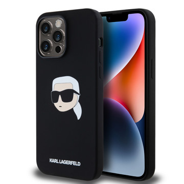 Imagen de KARL LAGERFELD IPHONE 14 PRO MAX MAGSAFE SILICONE CASE HEAD BLACK 7118