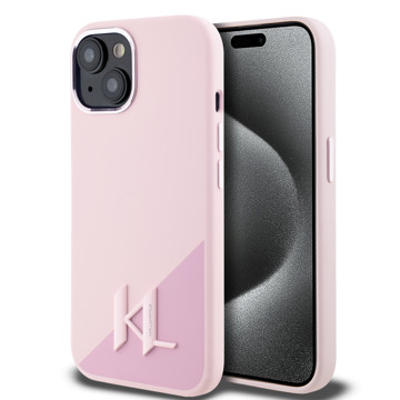 Imagen de KARL LAGERFELD IPHONE 15 MAGSAFE SILICONE CASE INITIAL LOGO PINK 3066