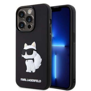 Imagen de KARL LAGERFELD IPHONE 15 PRO MAX RUBBER CASE CHOUPETTE BLACK 1202