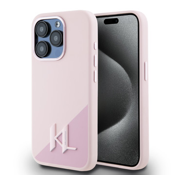 Imagen de KARL LAGERFELD IPHONE 15 PRO MAX MAGSAFE SILICONE CASE INITIAL LOGO PINK 3097