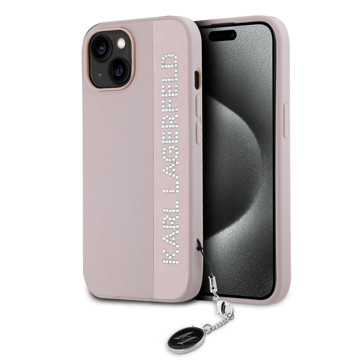 Imagen de KARL LAGERFELD IPHONE 15 RHINESTONE LOGO PINK 8108