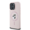 Imagen de KARL LAGERFELD IPHONE 16 PRO MAGSAFE LIQUID SILICONE CASE KARL AND CHOUPETTE HEADS PINK 8789