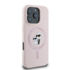 Imagen de KARL LAGERFELD IPHONE 16 PRO MAGSAFE LIQUID SILICONE CASE KARL AND CHOUPETTE HEADS PINK 8789