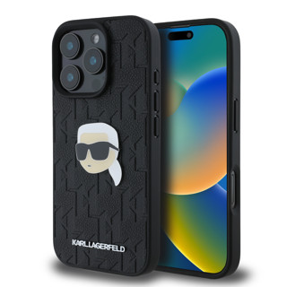 Imagen de KARL LAGERFELD IPHONE 16 PRO MONOGRAM PU LEATHER CASE WITH PIN LOGO KARL HEAD 9563