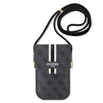 Imagen de GUESS BAG WALLET PHONE STRIPES WITH CORD STRAP BLACK 2200