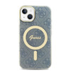 Imagen de GUESS IPHONE 15 MASGAFE BLUE GOLD 4628