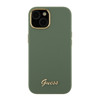 Imagen de GUESS IPHONE 15 SILICONE GREEN GOLD 9468