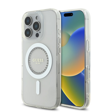 Imagen de GUESS IPHONE 16 PRO MAGSAFE RHINESTONE WHITE 5772