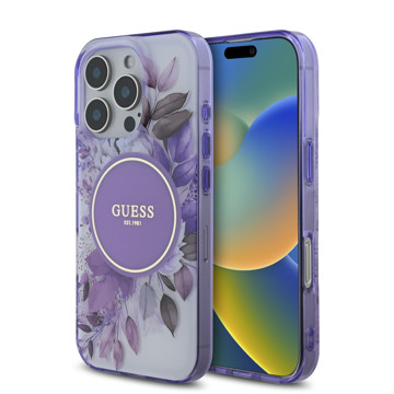 Imagen de GUESS IPHONE 16 PRO MAGSAFE FLOWER PURPLE 8629