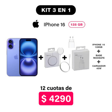 Imagen de Promo Pack IPhone 16 de 128GB + Accesorios
